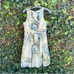 Ted Baker London Natural Ameda Twilight Floral Pleat Dress